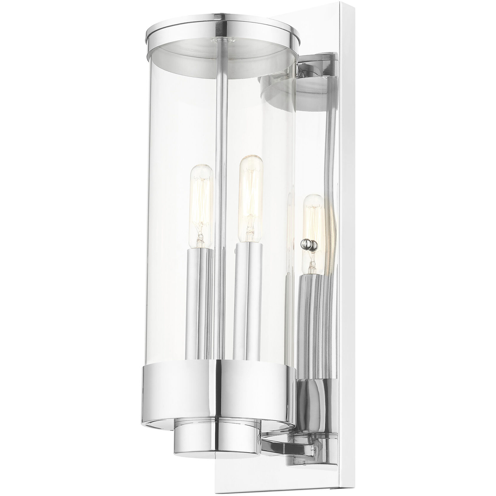 Hillcrest 2 Light 16 inch Polished Chrome Outdoor Wall Lantern