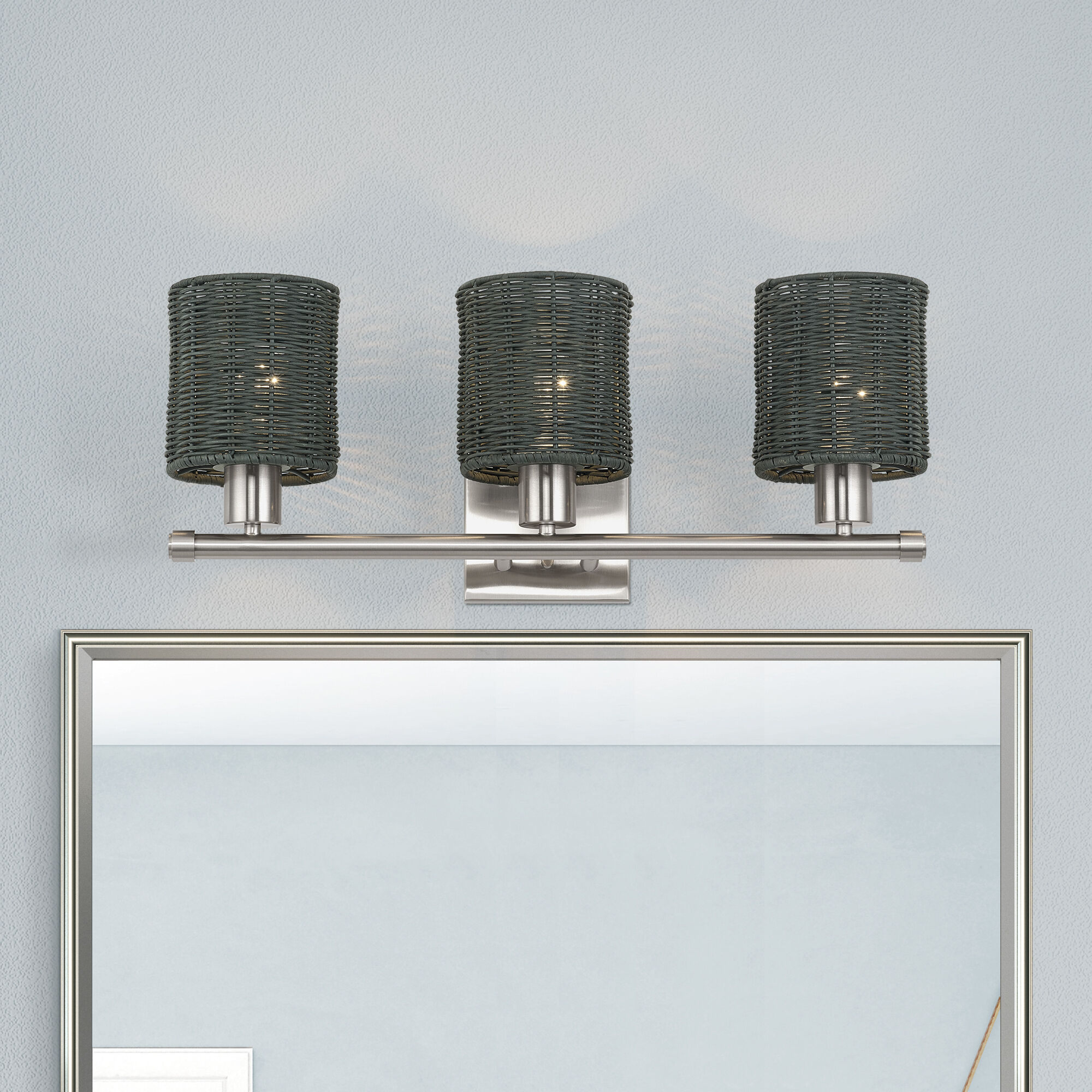 Weavington 3 Light 23.5 inch Brushed Nickel Vanity Wall Sconce Wall Light