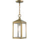 Nyack 1 Light 6 inch Antique Brass Outdoor Pendant Lantern
