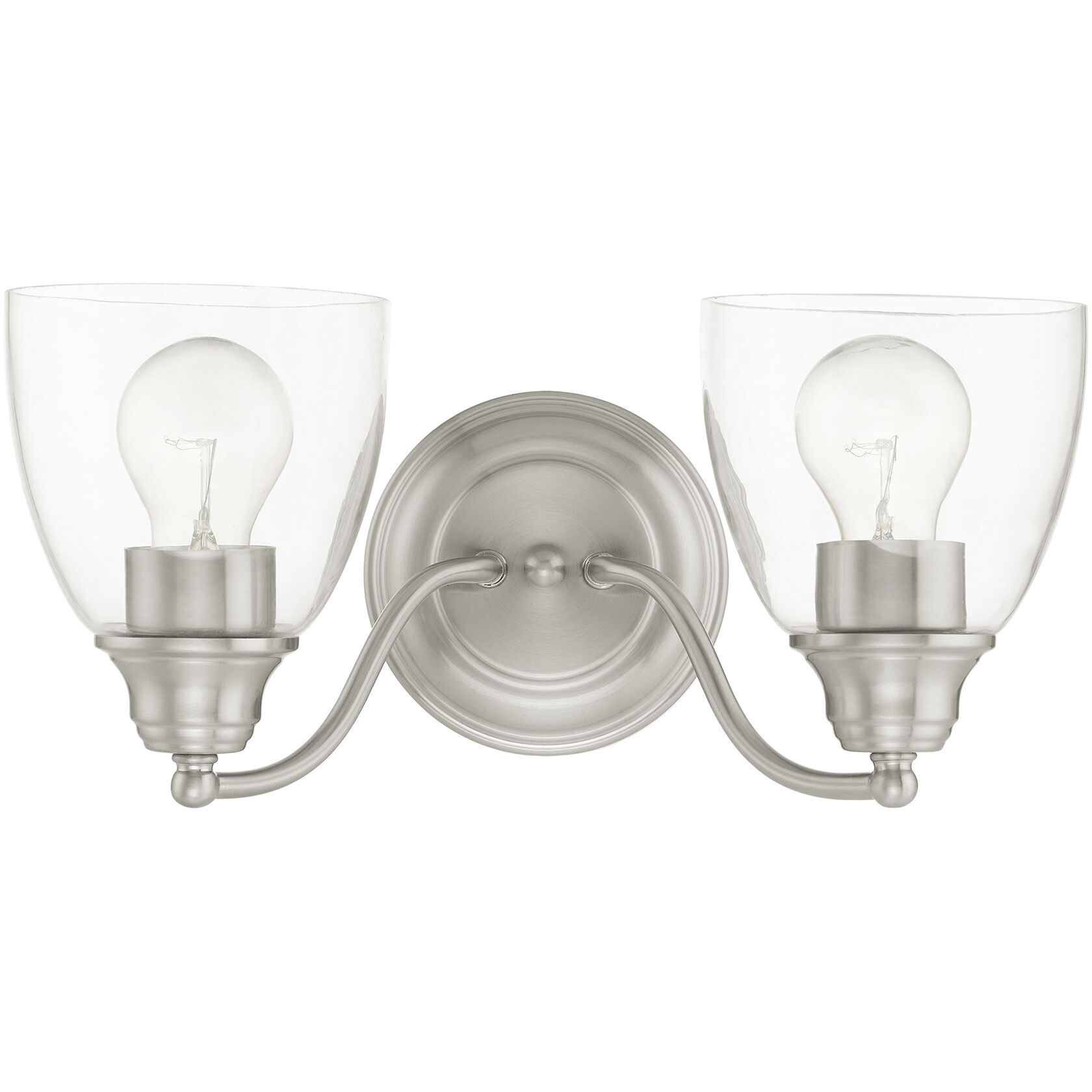 Montgomery 2 Light 14 inch Brushed Nickel Vanity Sconce Wall Light