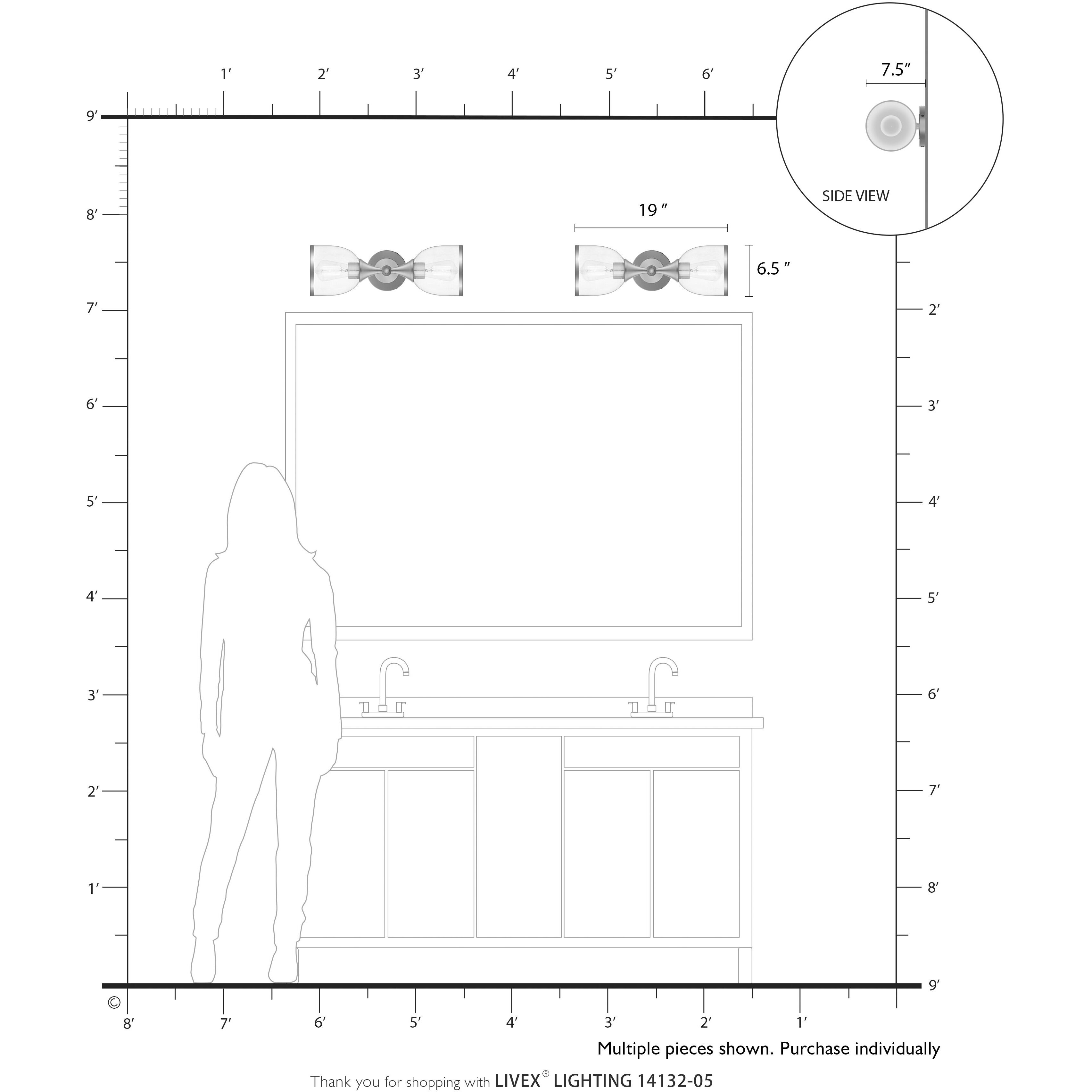 Ashridge 2 Light 6.5 inch Polished Chrome Vanity Wall Sconce Wall Light