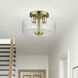 Whitworth 2 Light 12.25 inch Antique Brass Semi-Flush Ceiling Light