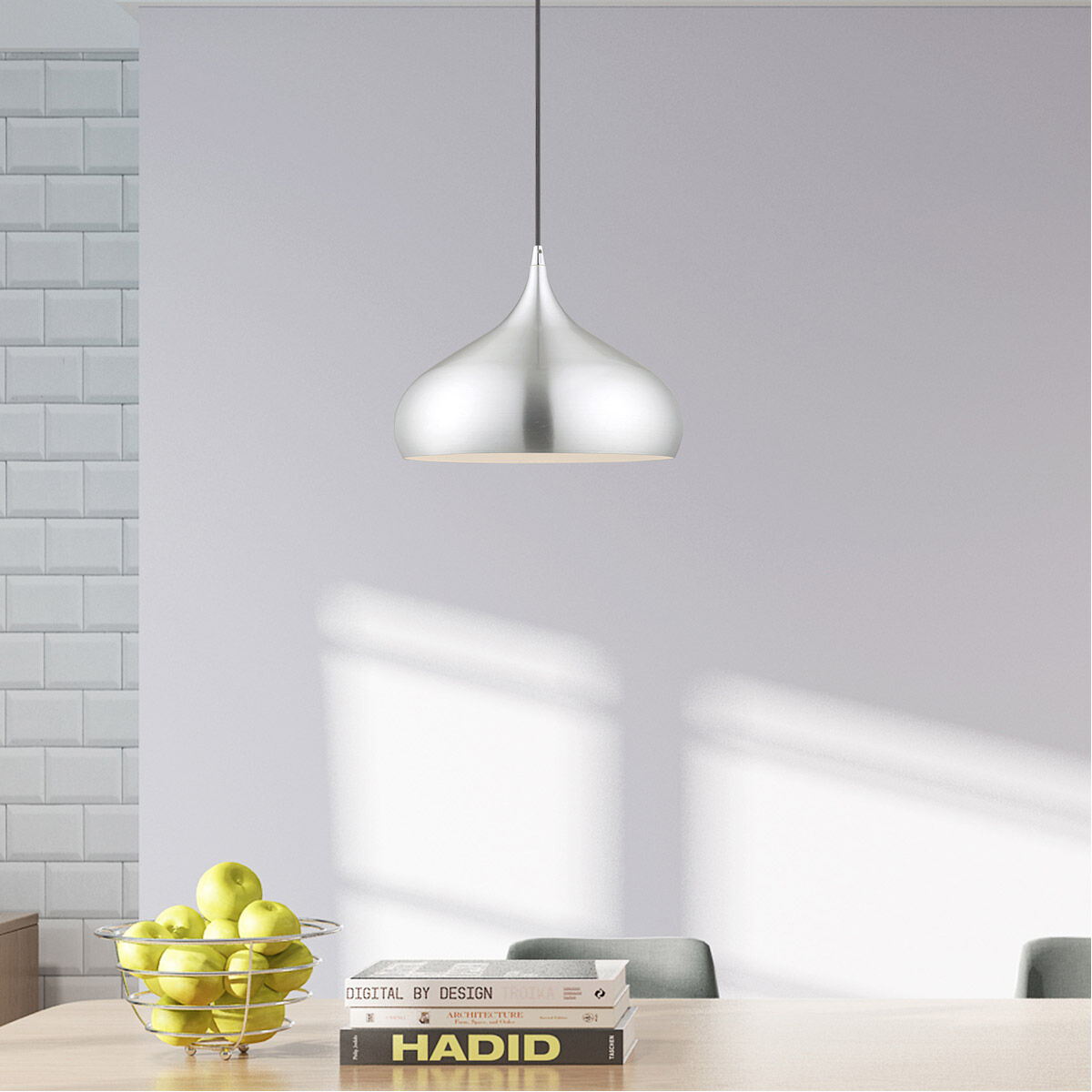 Allison 1 Light 14 inch Brushed Aluminum Mini Pendant Ceiling Light
