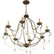 Chesterfield 8 Light 32 inch Hand Applied Venetian Golden Bronze Chandelier Ceiling Light
