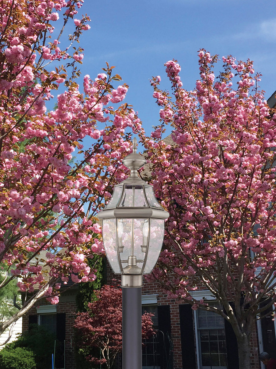 Monterey 2 Light 22 inch Brushed Nickel Outdoor Post Top Lantern