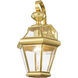 Georgetown 1 Light 15 inch Polished Brass Outdoor Wall Lantern