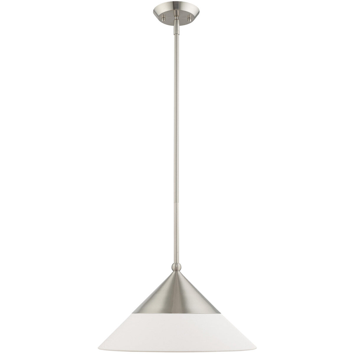 Stockholm 1 Light 15 inch Brushed Nickel Mini Pendant Ceiling Light