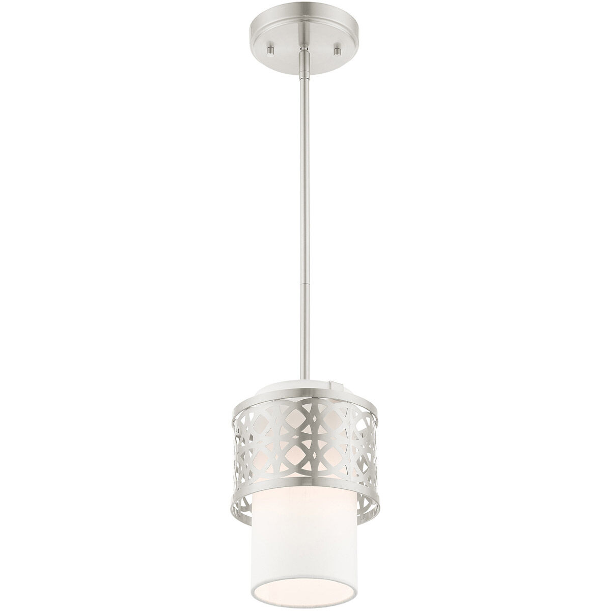 Calinda 1 Light 7 inch Brushed Nickel Mini Pendant Ceiling Light