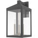 Nyack 3 Light 22 inch Scandinavian Gray Outdoor Wall Lantern