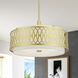 Vistaview 5 Light 24 inch Soft Gold Pendant Chandelier Ceiling Light