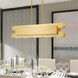 Varick 4 Light 36 inch Satin Brass Linear Chandelier Ceiling Light