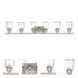 Lawrenceville 6 Light 47.5 inch Brushed Nickel Bath Vanity Wall Light