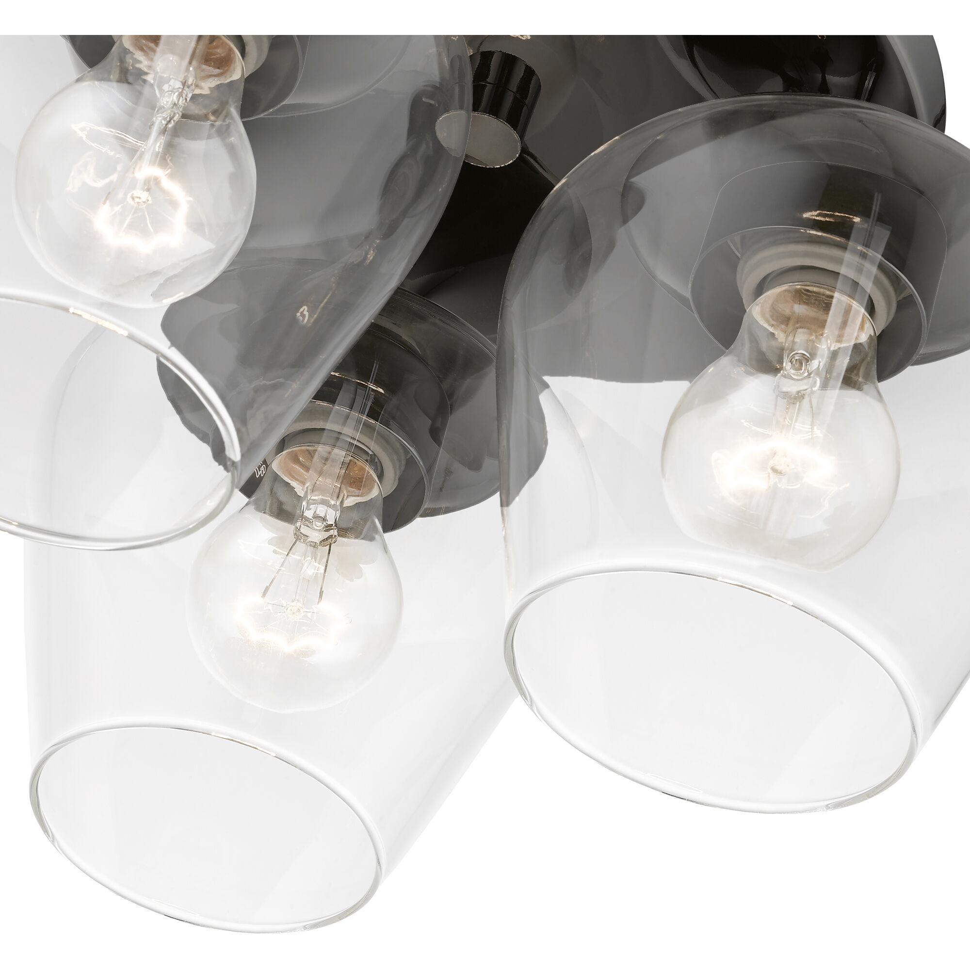 Willow 3 Light 13 inch Black Chrome Flush Mount Ceiling Light