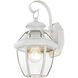 Monterey 1 Light 12.5 inch White Outdoor Wall Lantern