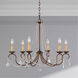 Pennington 6 Light 28 inch Hand Applied Venetian Golden Bronze Chandelier Ceiling Light