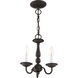 Williamsburgh 3 Light 11 inch Bronze Convertible Mini Chandelier/Ceiling Mount Ceiling Light