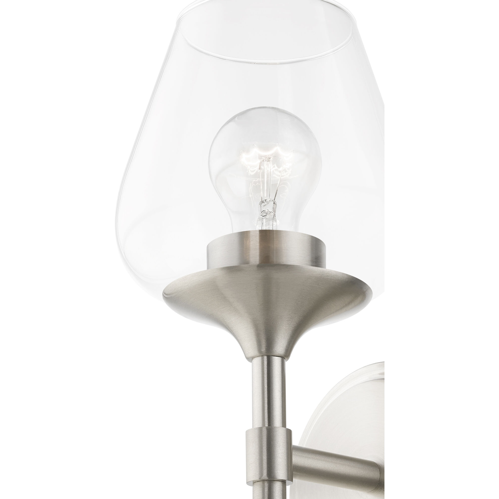 Willow 1 Light 6 inch Brushed Nickel Vanity Sconce Wall Light