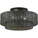 Weavington 4 Light 21 inch Black Semi Flush Mount Ceiling Light, Extra Large