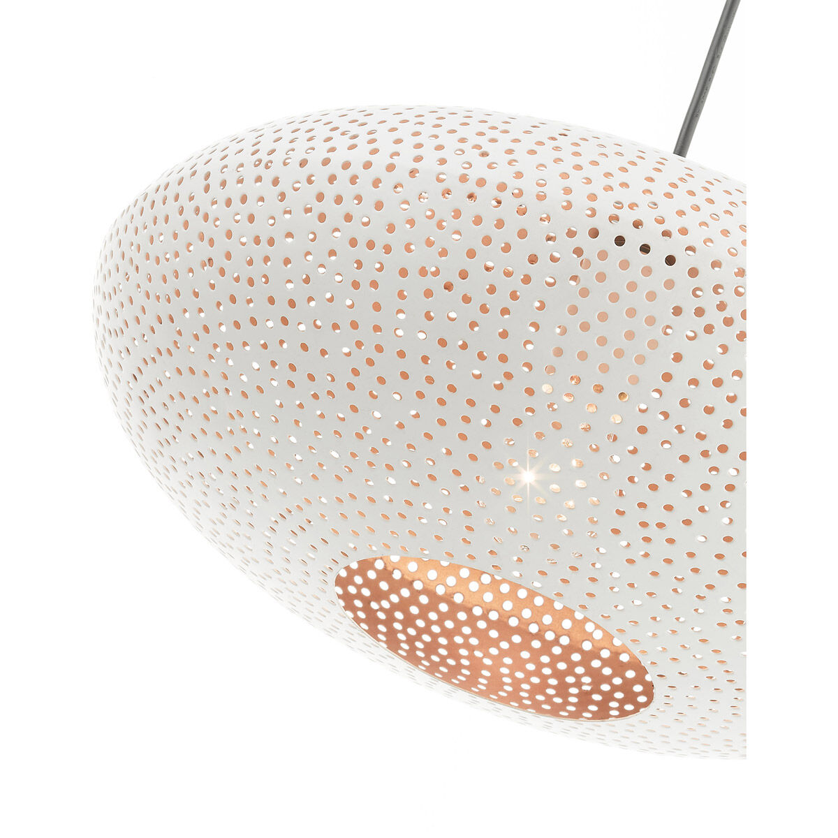 Dublin 1 Light 16 inch White with Brushed Nickel Accents Pendant Ceiling Light