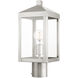 Nyack 1 Light 15 inch Brushed Nickel Outdoor Post Top Lantern