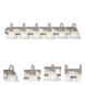 Belmont 6 Light 48 inch Brushed Nickel & Polished Chrome Vanity Sconce Wall Light