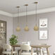 Summervine 1 Light 8 inch Antique Gold Leaf Mini Globe Pendant Ceiling Light, Mini Globe