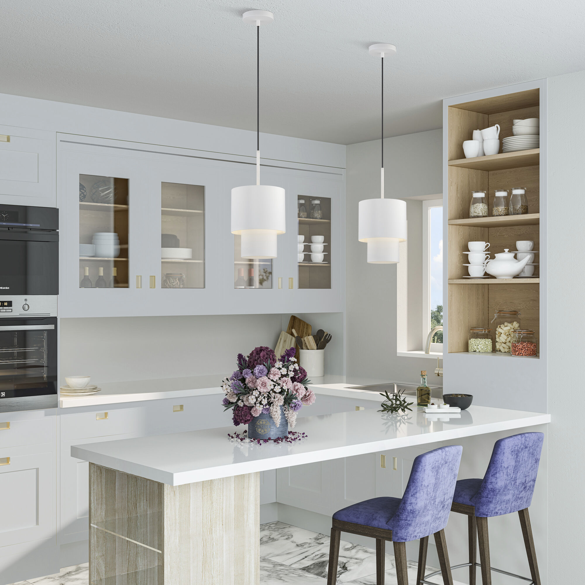Zolana 1 Light 8.5 inch White Mini Pendant Ceiling Light