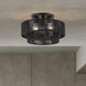 Acordia 3 Light 15 inch Black Semi Flush Mount Ceiling Light, Large