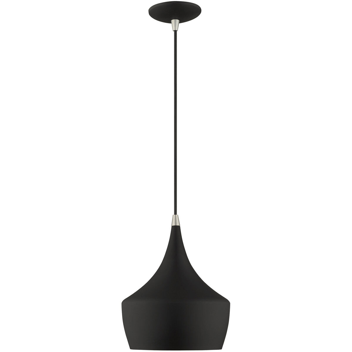 Allison 1 Light 9.5 inch Black Mini Pendant Ceiling Light