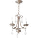 Daphne 3 Light 14 inch Brushed Nickel Mini Chandelier Ceiling Light