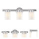 Manhattan 3 Light 22.5 inch Brushed Nickel Bath Vanity Wall Light