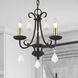 Daphne 3 Light 13.88 inch Black with Antique Brass Finish Accents Mini Chandelier Ceiling Light in Black with Antique Brass Accents