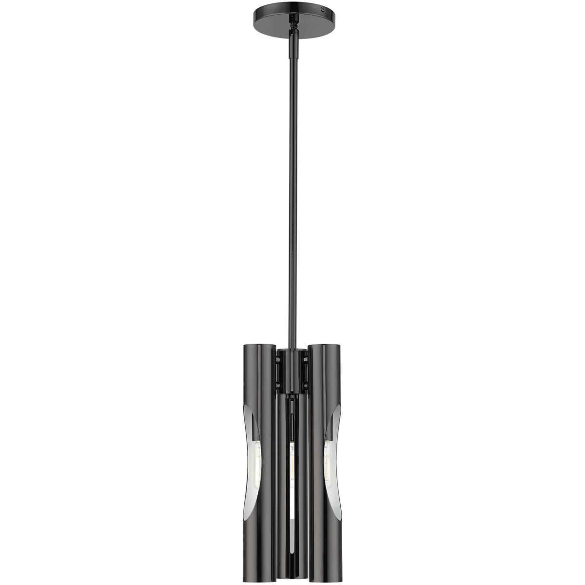 Acra 3 Light 6 inch Black Chrome Pendant Chandelier Ceiling Light