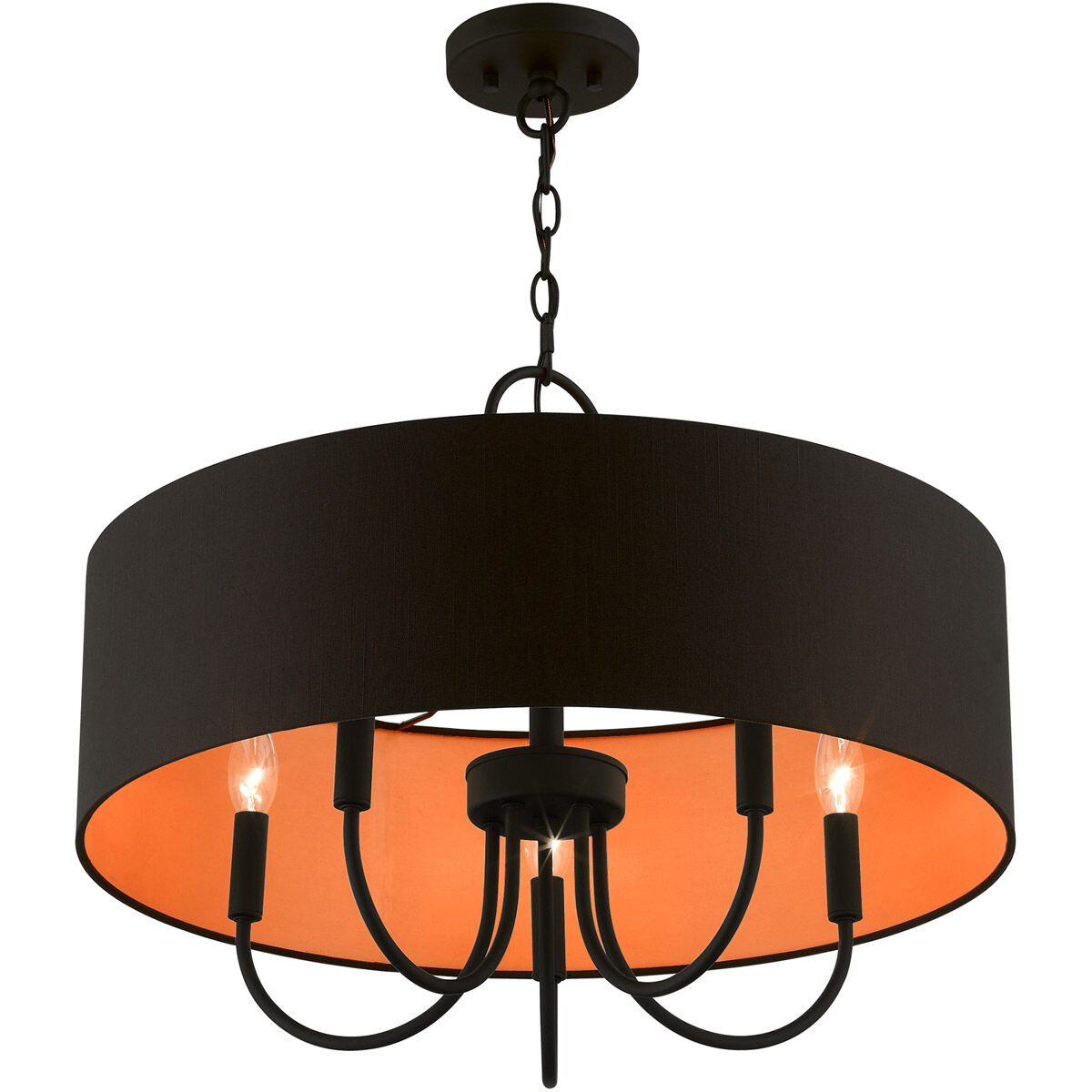 Bradhurst 5 Light 23 inch Black Pendant Chandelier Ceiling Light