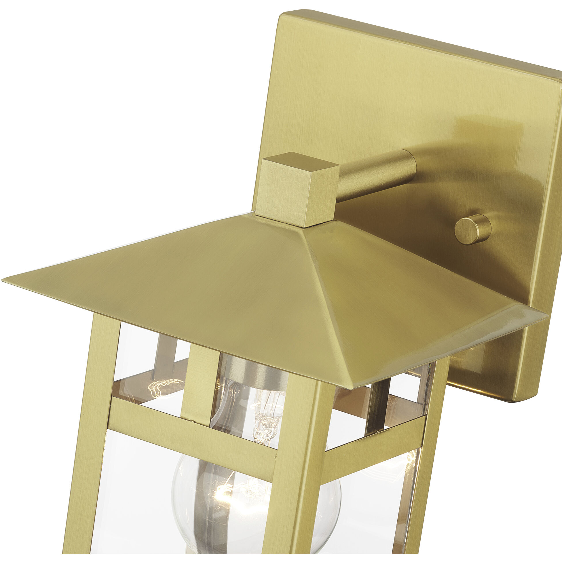 Crestlake 1 Light 8.5 inch Satin Gold Outdoor Wall Lantern