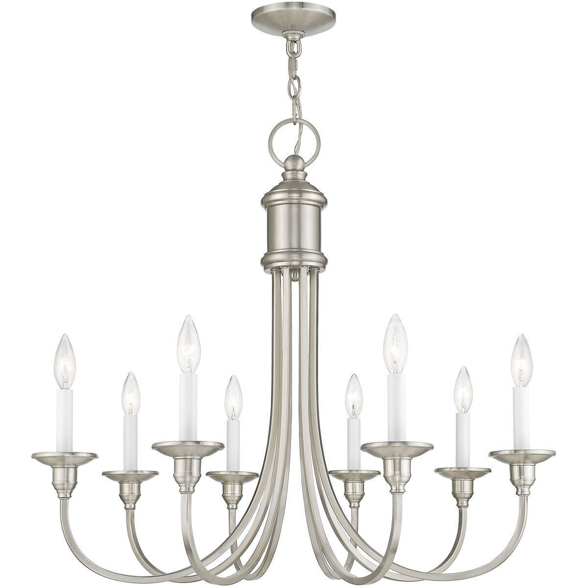 Cranford 8 Light 30 inch Brushed Nickel Chandelier Ceiling Light