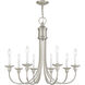 Cranford 8 Light 30 inch Brushed Nickel Chandelier Ceiling Light