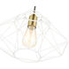 Geometric 1 Light 14 inch White Pendant Ceiling Light