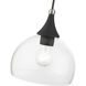 Glendon 1 Light 8.25 inch Black with Brushed Nickel Accents Glass Pendant Ceiling Light