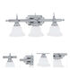 French Regency 3 Light 25 inch Polished Chrome Bath Vanity Wall Light