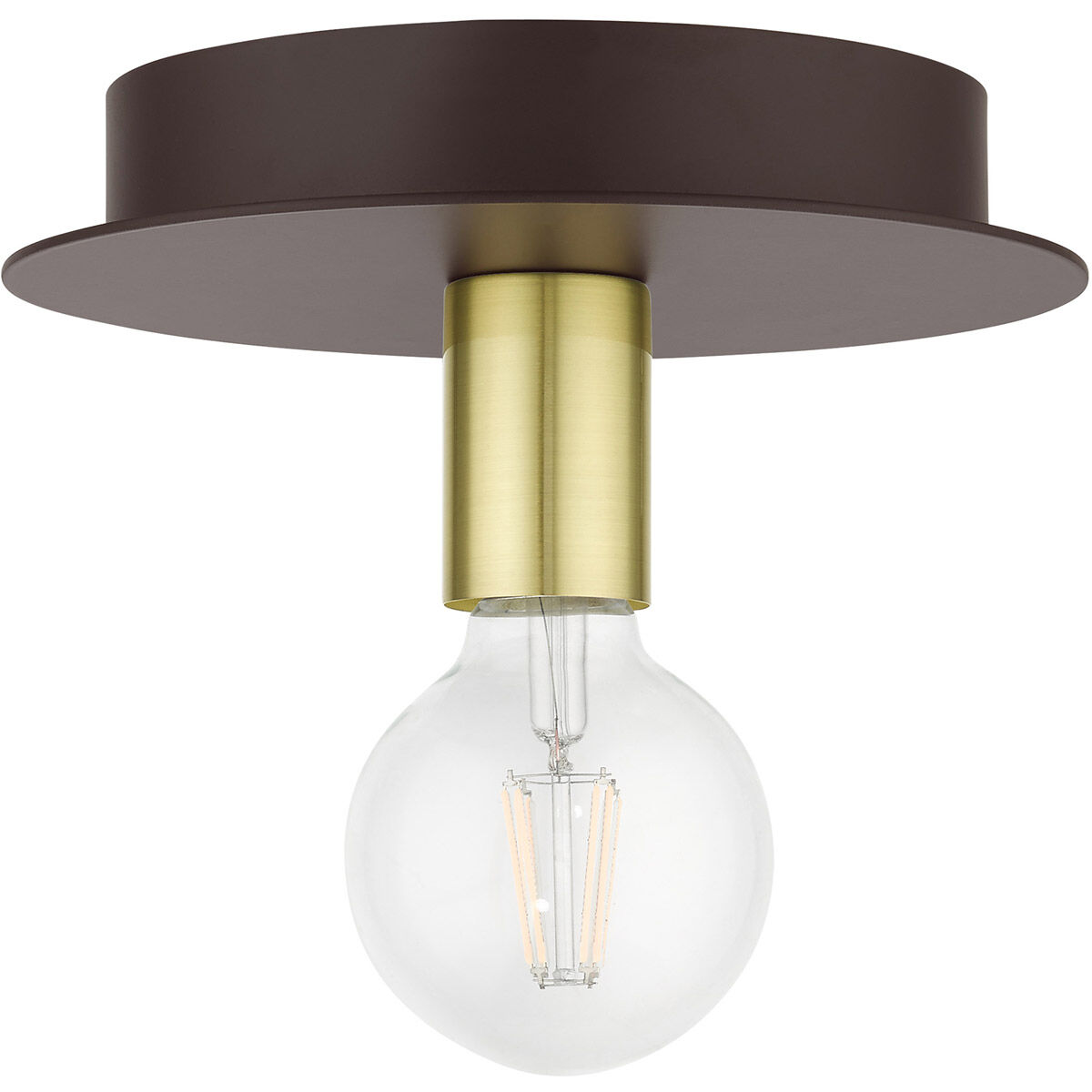 Hillview 1 Light 8 inch Bronze Flush Mount Ceiling Light