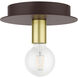 Hillview 1 Light 8 inch Bronze Flush Mount Ceiling Light