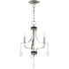 Laurel 3 Light 13 inch Brushed Nickel Mini Chandelier Ceiling Light