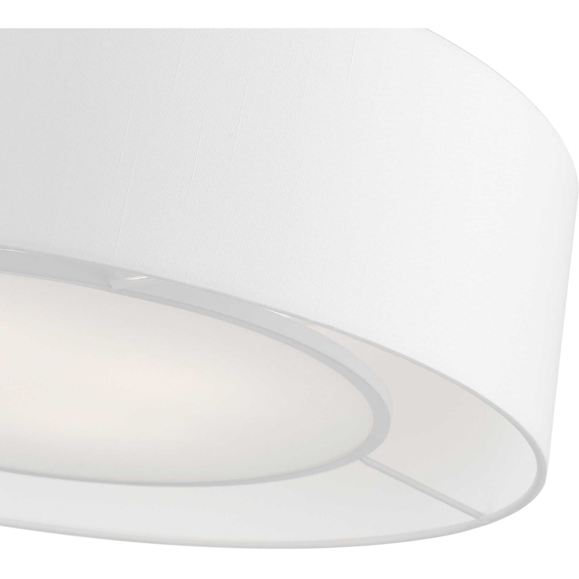 Gilmore 4 Light 21 inch Brushed Nickel with Shiny White Accents Semi-Flush Ceiling Light