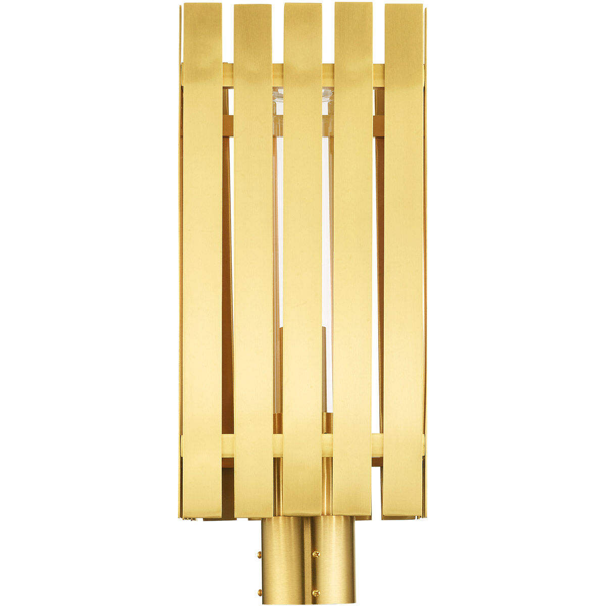 Greenwich 1 Light 20 inch Satin Brass Outdoor Post Top Lantern