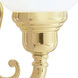 French Regency 1 Light 6 inch Polished Brass Bath Vanity Wall Light