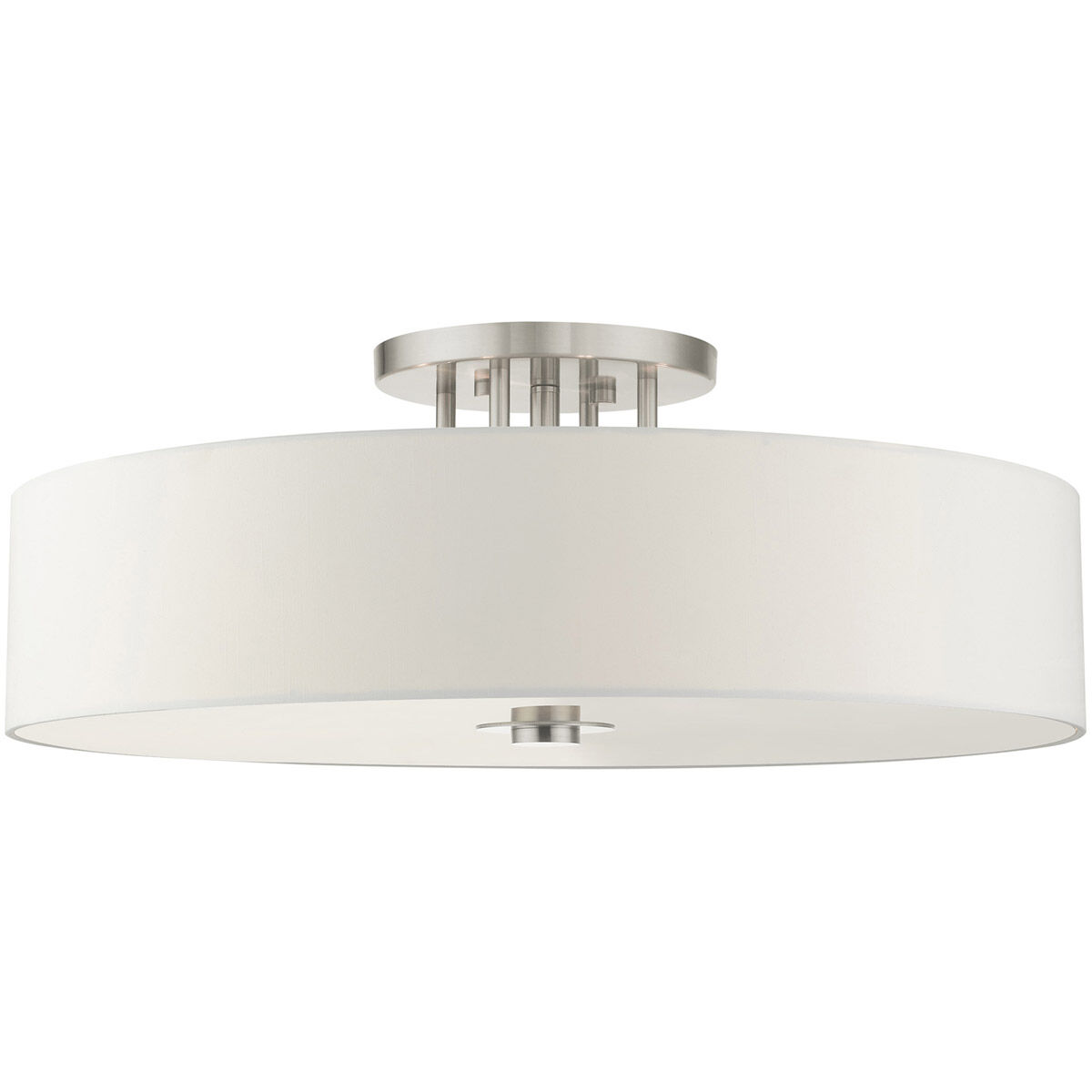Meridian 6 Light 30 inch Brushed Nickel Semi Flush Ceiling Light