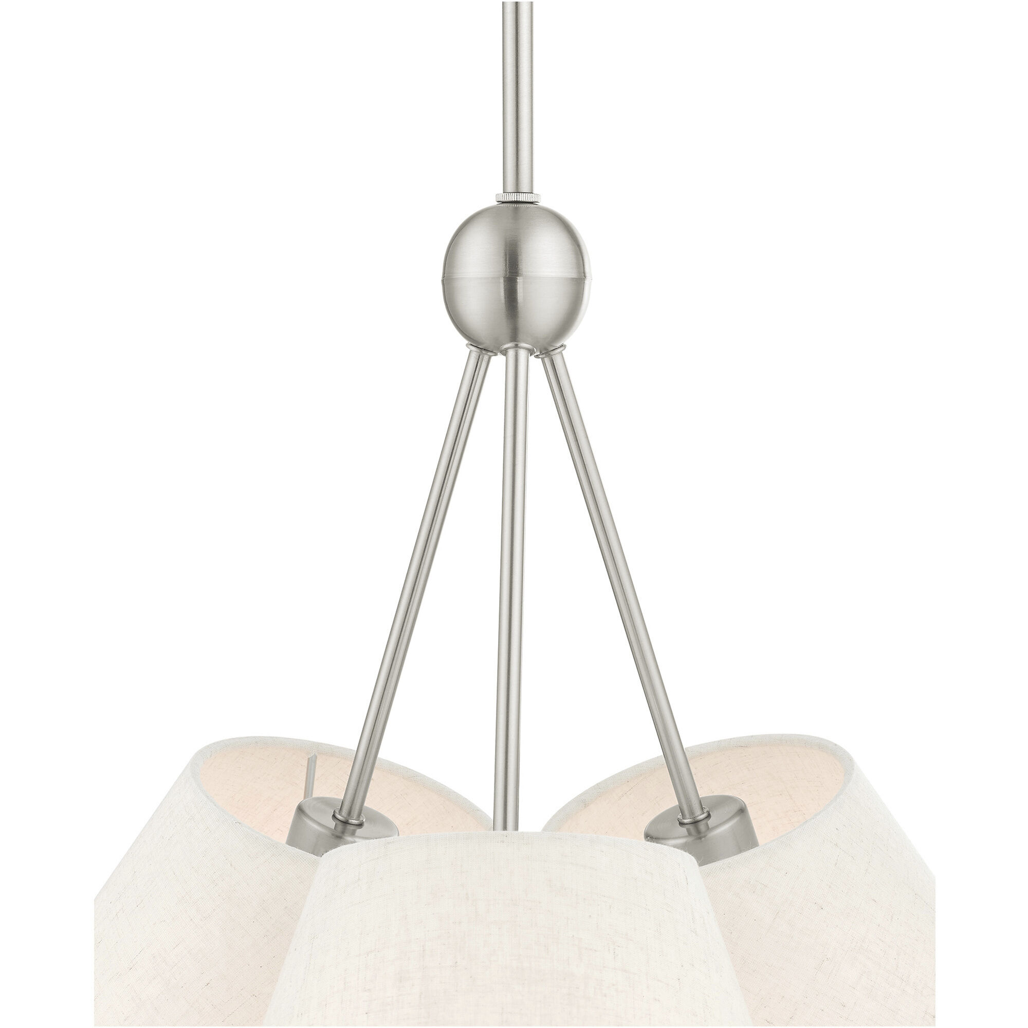 Prato 3 Light 21 inch Brushed Nickel Chandelier Ceiling Light