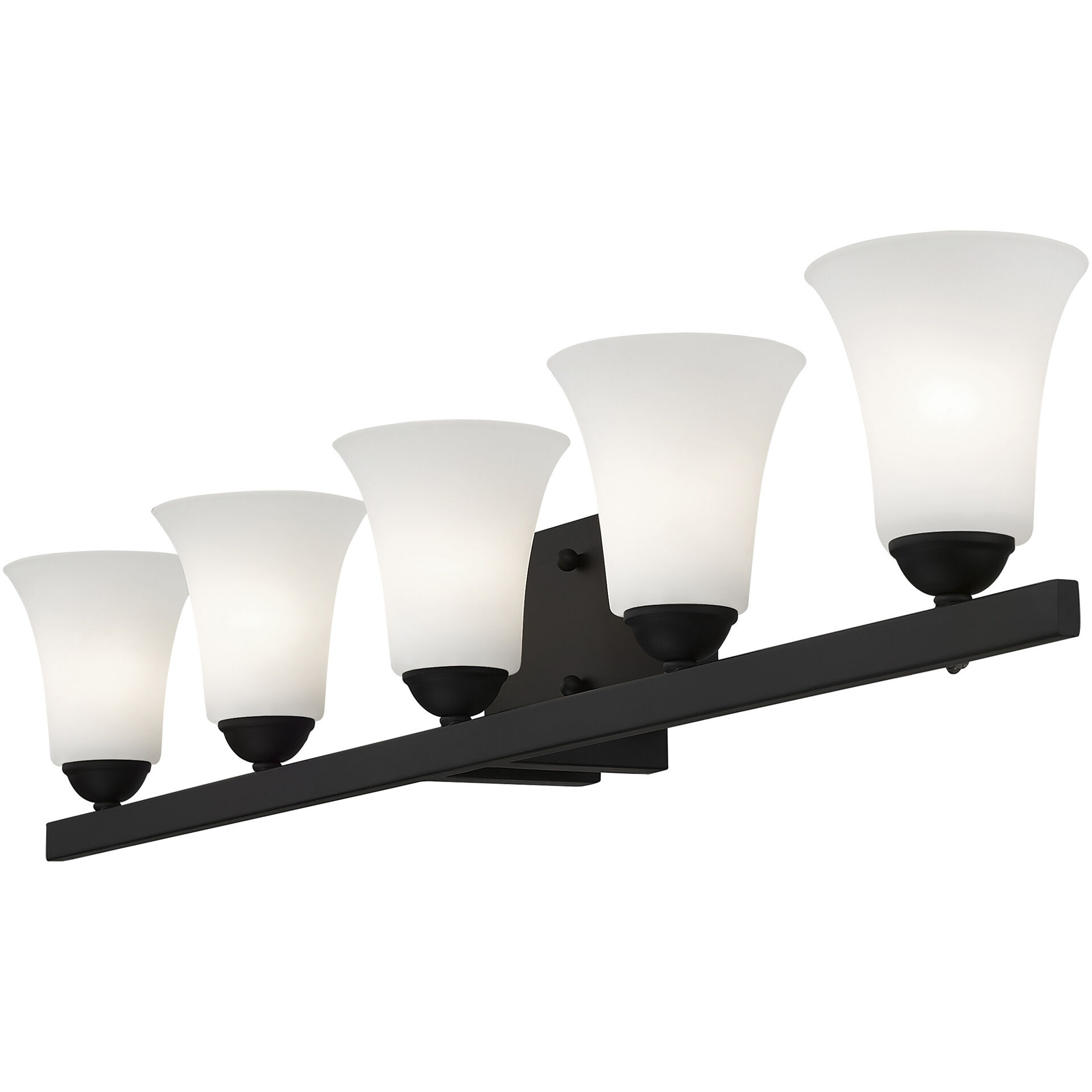 Ridgedale 5 Light 43 inch Black Bath Vanity Wall Light