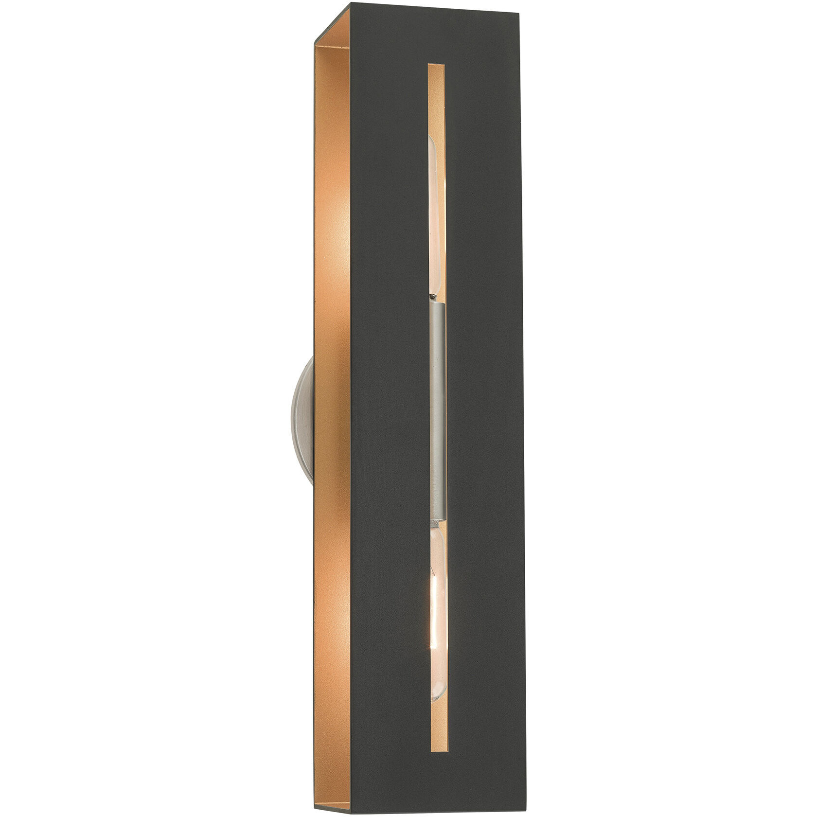 Soma 2 Light 18 inch Textured Black with Brushed Nickel Accents ADA Vanity Sconce Wall Light